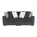 Midnight Madness Gunmetal 2 Piece Sectional Sofa
