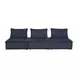 Bales Navy Modular 117" Sofa