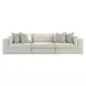 Stonecroft Manor Snowstone 3 Piece Modular Sectional Sofa with Pillows