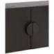 Aspen Black Painted Grasscloth 2 Door Sofa Table With Open Shelf