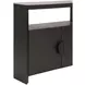 Aspen Black Painted Grasscloth 2 Door Sofa Table With Open Shelf