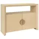 Aspen Natural Grasscloth 2 Door Sofa Table With Open Shelf