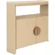 Aspen Natural Grasscloth 2 Door Sofa Table With Open Shelf