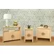 Aspen Natural Grasscloth 2 Door Sofa Table With Open Shelf