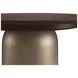 Verge Handcrafted Walnut and Bronze Metallic Extendable Round Dining Table