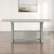 Darcy Beige and Mint Green 82" Extendable Rectangular Counter Height Table