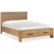 Brookstone Rustic Caramel Queen Storage Panel Bed