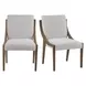 Aurora Latte and Gray Performance Upholstered Sling Chair Set of 2
