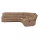 Bronco Plush Tobacco 6 Piece Modular Reclining Sectional with Console and USB Charging