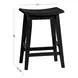 Austin Black Backless Stool Set of 2