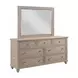 Cambric Breve 7 Drawer Miriam Dresser with Rectangular Landscape Mirror