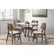 Oscar Walnut Round Glass Dining Room Set