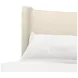 Edwin Cream King Upholstered Wing Shelter Bed
