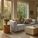 Aurora Pebble Beige Heavy Basketweave 90" Sofa