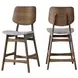 Oscar Walnut Round Glass Counter Height Room Set