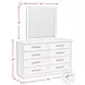 Rhiannon Antique White 8 Drawer Dresser And Mirror