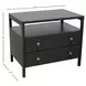 Avery Black 2 Drawers Nightstand
