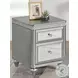 Lavigne Silver Chairside Table