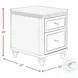 Lavigne Silver Chairside Table