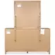 Brookstone Rustic Caramel 6 Drawer Dresser with Square Mirror