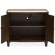 Timberlyn Espresso and Beige 2 Door Stone Top Nightstand with USB Charging