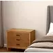 Loft Brown and Black 3 Drawer Reeded Bedside Chest