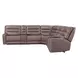 Lawson Sydney Brunette 7 Piece Modular Zero Gravity Power Reclining Sectional with Adjustable Headrest and USB Charging