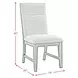 Edge Light Gray Upholstered Dining Chair Set of 2