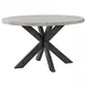 Edge Light Gray and Espresso 52" Round Dining Table
