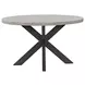 Edge Light Gray and Espresso 52" Round Dining Table