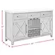 Edge Light Gray and Espresso 2 Door Server