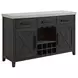 Edge Light Gray and Espresso 2 Door Server