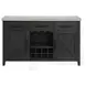Edge Light Gray and Espresso 2 Door Server