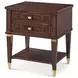 Marlborough Cambridge and Gold 2 Drawer Salinger Open Nightstand