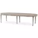 Marlborough Geo Coast and Gold 124" Extendable Oval Shelley Dining Table