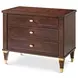 Marlborough Cambridge and Gold 3 Drawer Massie Nightstand
