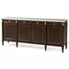 Alexa Hampton Cambridge and Carrara 4 Door Marble Top Hamilton Sideboard
