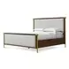 Alexa Hampton Cambridge and Gray Upholstered Tomaso King Panel Bed