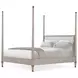 Marlborough Geo Coast and Cream Upholstered Markos California King Poster Bed