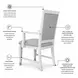 Point Breeze Gray Performance Fabric Upholstered Arm Chair Set of 2