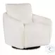 Bonnie White Faux Fur Swivel Chair with Power Footrest