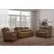 Ayden Hillwood Toffee Leather 60" Power Reclining Loveseat with Power Lumbar and USB Charging