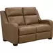Ayden Hillwood Toffee Leather 60" Power Reclining Loveseat with Power Lumbar and USB Charging