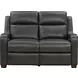 Ayden Elway Dark Gray Leather Power Reclining Living Room Set with Power Headrest and Power Lumbar