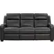 Ayden Elway Dark Gray Leather Power Reclining Living Room Set with Power Headrest and Power Lumbar