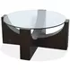 Beckham Rustic Tavern Round Glass Top Cocktail Table