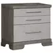 B00913 Water White And Light Taupe Nightstand with LED Lighting