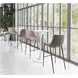 Magnus Gray Bar Stool with Matte Brown Legs Set Of 2