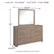 Culverbach Gray 6 Drawer Dresser and Rectangular Mirror