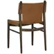 Argus Nubuck Caramel Leather Upholstered Dining Chair